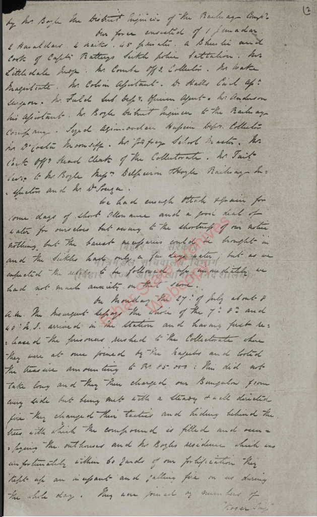 An old handwritten document detailing correspondence related to railway engineering and administrative appointments, with some text partially obscured in red ink.