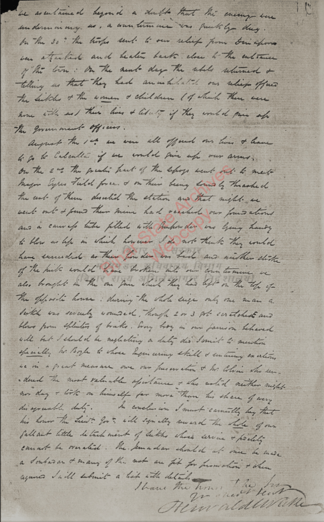 A handwritten letter detailing observations and experiences related to the management of an event, discussing children, government officers, and logistical issues faced during the event.